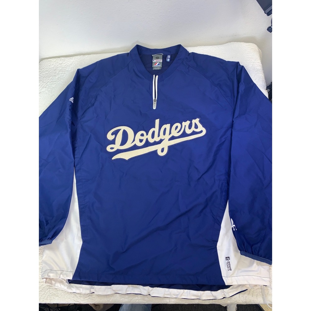 Majestic Los Angeles Dodgers MLB Authentic Cool Base Windbreaker Blue Mens XL‎